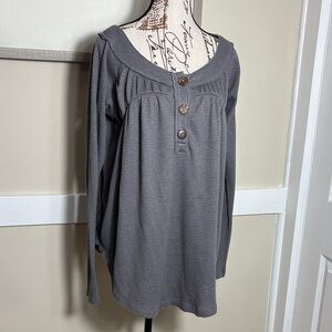 We The Free Waffle Knit With Buttons